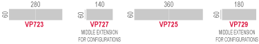 CONTRACT DESKS (SHARING MIDDLE LEG - PROGRESSIVE SYSTEM)