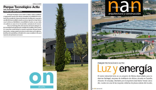 Actiu Technological Park is considered as Media interest project