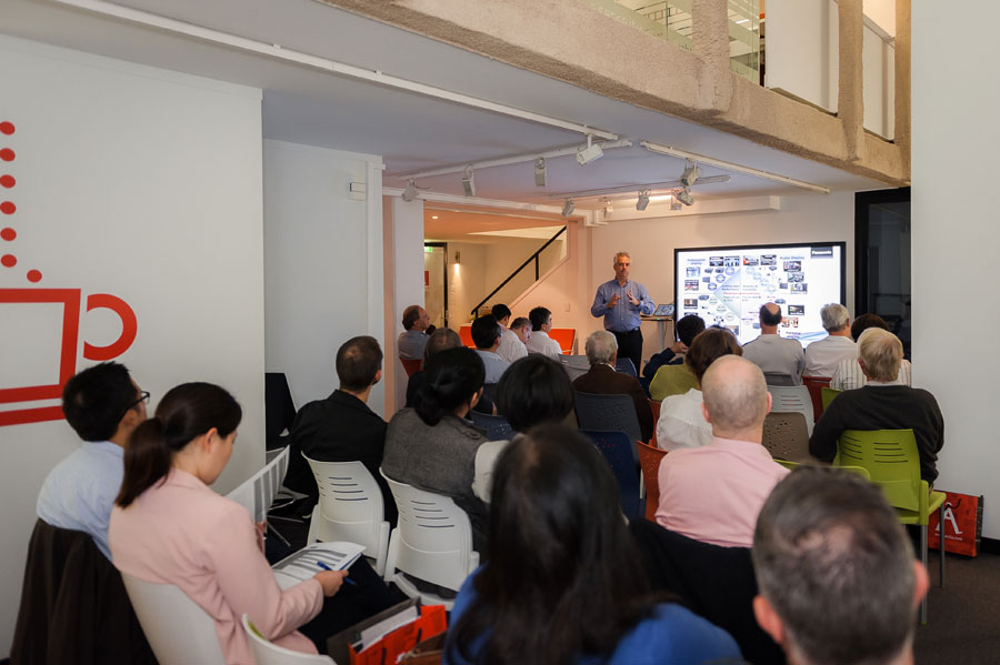 Le showroom de Sydney accueille à titre exceptionnel le séminaire sur la technologie audiovisuelle dans l'environnement du travail