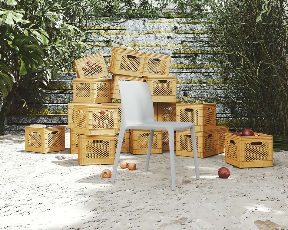 Fluit, a 100% sustainable mediterranean chair, a new multifunctional solution